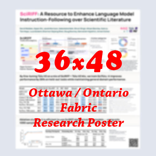 Canadian Poster - Cheapest Ottawa Fabric Research Poster 36x48 - pickup near Ottawa Convention Centre