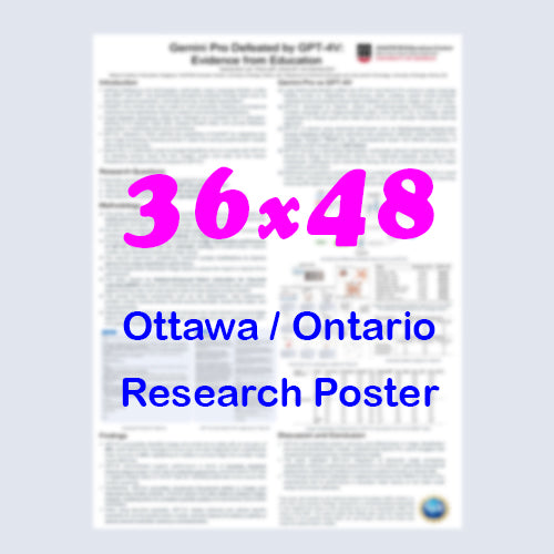Canadian Poster - Cheapest Ottawa Paper Research Poster 36x48 - pickup near Ottawa Convention Centre