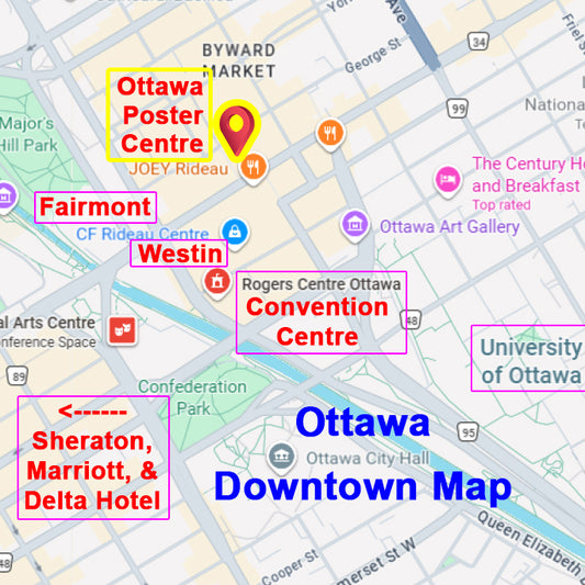 Closest Poster Pickup Centre to Rogers Centre Ottawa (Convention Centre) & Westin Hotel