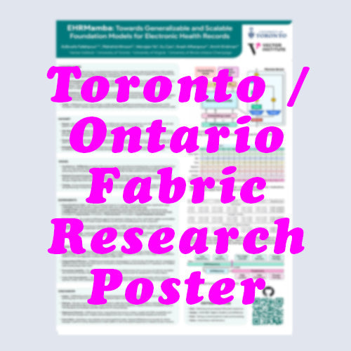 Canadian Poster - Cheapest Toronto Fabric Research Poster - pickup near MTCC, Sheraton Centre & Westin Harbour Castle