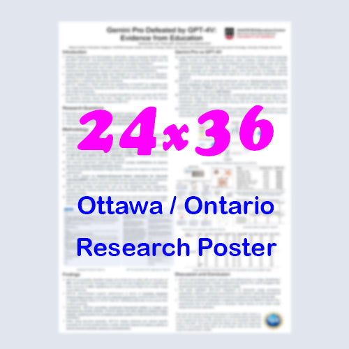 Canadian Poster - Cheapest Ottawa Paper Research Poster 24x36 - pickup near Ottawa Convention Centre