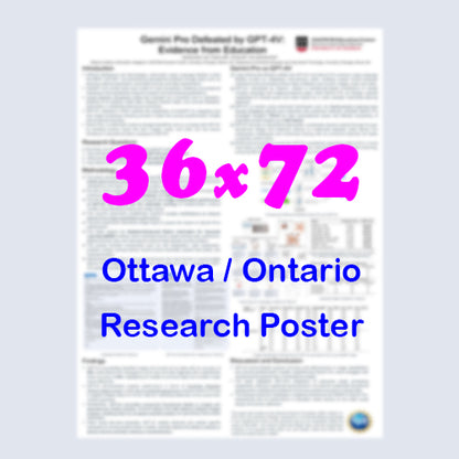 Canadian Poster - Cheapest Ottawa Paper Research Poster 36x72 - pickup near Ottawa Convention Centre