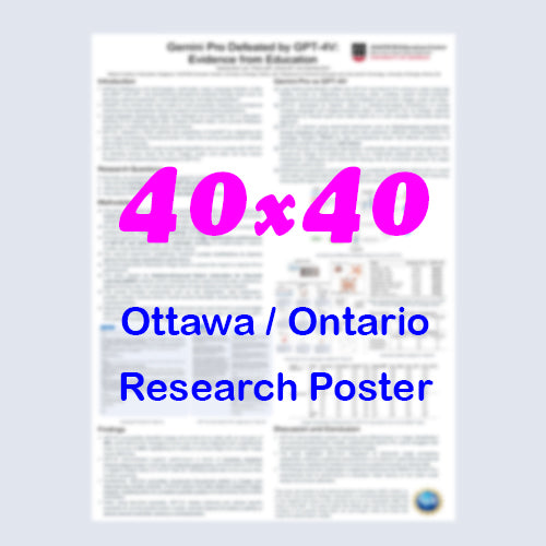 Canadian Poster - Cheapest Ottawa Paper Research Poster 40x40 - pickup near Ottawa Convention Centre