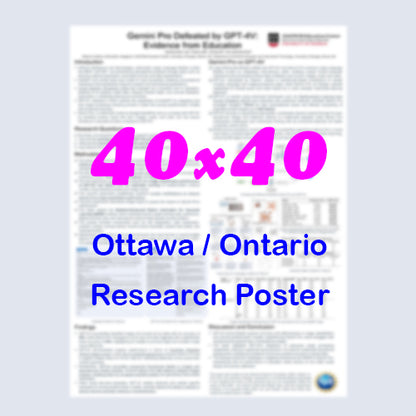 Canadian Poster - Cheapest Ottawa Paper Research Poster 40x40 - pickup near Ottawa Convention Centre