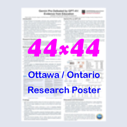 Canadian Poster - Cheapest Ottawa Paper Research Poster 36x48 - pickup near Ottawa Convention Centre