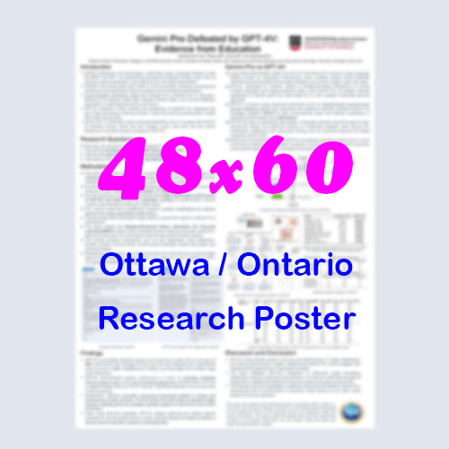 Canadian Poster - Cheapest Ottawa Paper Research Poster 48x60 - pickup near Ottawa Convention Centre