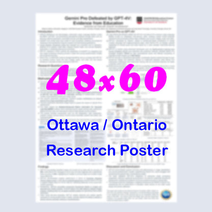 Canadian Poster - Cheapest Ottawa Paper Research Poster 48x60 - pickup near Ottawa Convention Centre