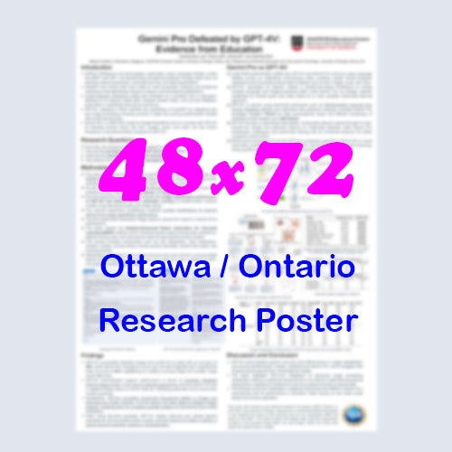 Canadian Poster - Cheapest Ottawa Paper Research Poster 48x72 - pickup near Ottawa Convention Centre