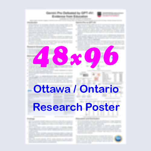 Canadian Poster - Cheapest Ottawa Paper Research Poster 48x96 - pickup near Ottawa Convention Centre