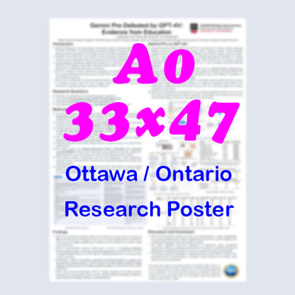 Canadian Poster - Cheapest Ottawa Paper Research Poster A0 33x47 - pickup near Ottawa Convention Centre 