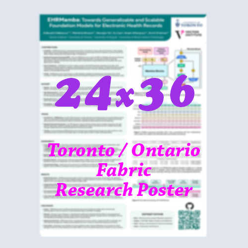 Canadian Poster (24x36 Fabric) - Cheapest Toronto Fabric / Paper Research Poster - pickup near MTCC, Sheraton Centre and Westin Harbour Castle