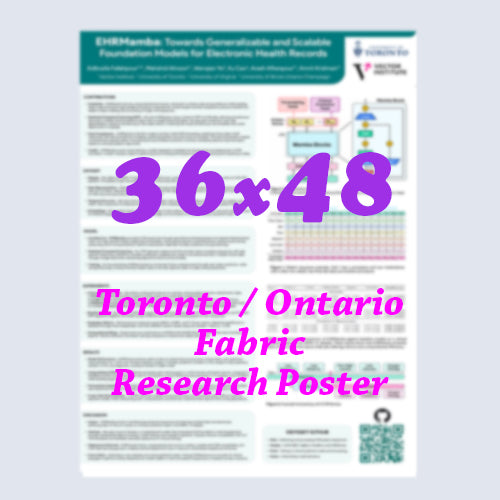 Canadian Poster 36x48 Fabric - Cheapest Toronto Fabric / Paper Research Poster - pickup near MTCC, Sheraton Centre and Westin Harbour Castle