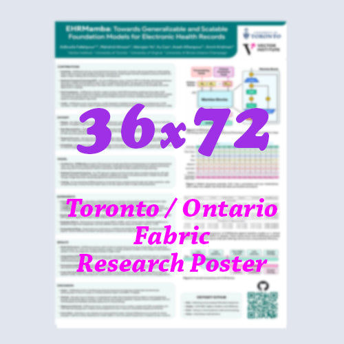 Canadian Poster 36x72 Fabric - Cheapest Toronto Fabric / Paper Research Poster - pickup near MTCC, Sheraton Centre and Westin Harbour Castle