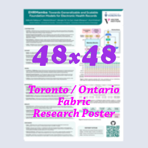 Canadian Poster 48x48 Fabric - Cheapest Toronto Fabric / Paper Research Poster - pickup near MTCC, Sheraton Centre and Westin Harbour Castle