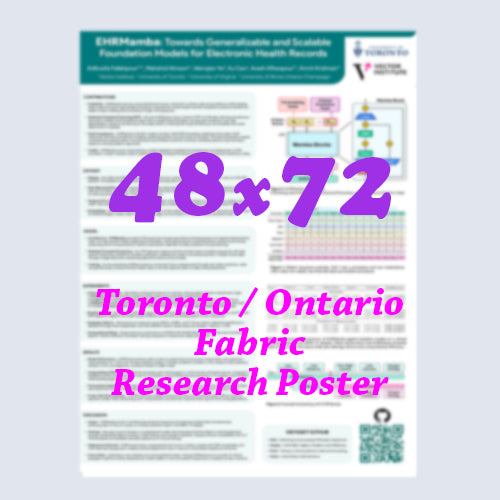 Canadian Poster 48x72 Fabric - Cheapest Toronto Fabric / Paper Research Poster - pickup near MTCC, Sheraton Centre and Westin Harbour Castle