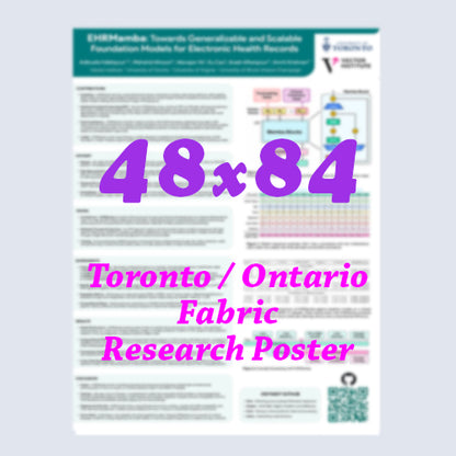 Canadian Poster 48x84 Fabric - Cheapest Toronto Fabric / Paper Research Poster - pickup near MTCC, Sheraton Centre and Westin Harbour Castle