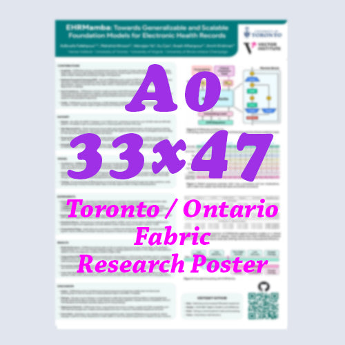 Canadian Poster A0 33x47 Fabric - Cheapest Toronto Fabric / Paper Research Poster - pickup near MTCC, Sheraton Centre and Westin Harbour Castle