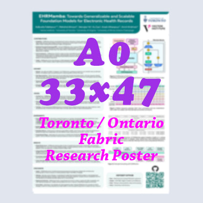 Canadian Poster A0 33x47 Fabric - Cheapest Toronto Fabric / Paper Research Poster - pickup near MTCC, Sheraton Centre and Westin Harbour Castle