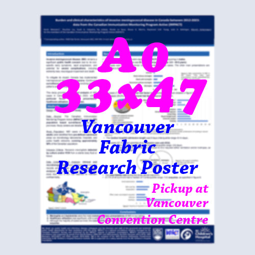 Canadianposter.com - cheapest Vancouver Fabric Research Poster A0 33x47 - pickup onsite in Vancouver Convention Centre